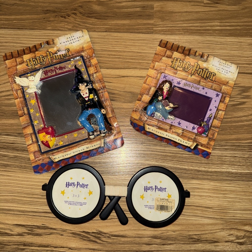 Harry Potter Magnetic Locker Mirror, Photo Frame, Picture Frame LOT OF 3